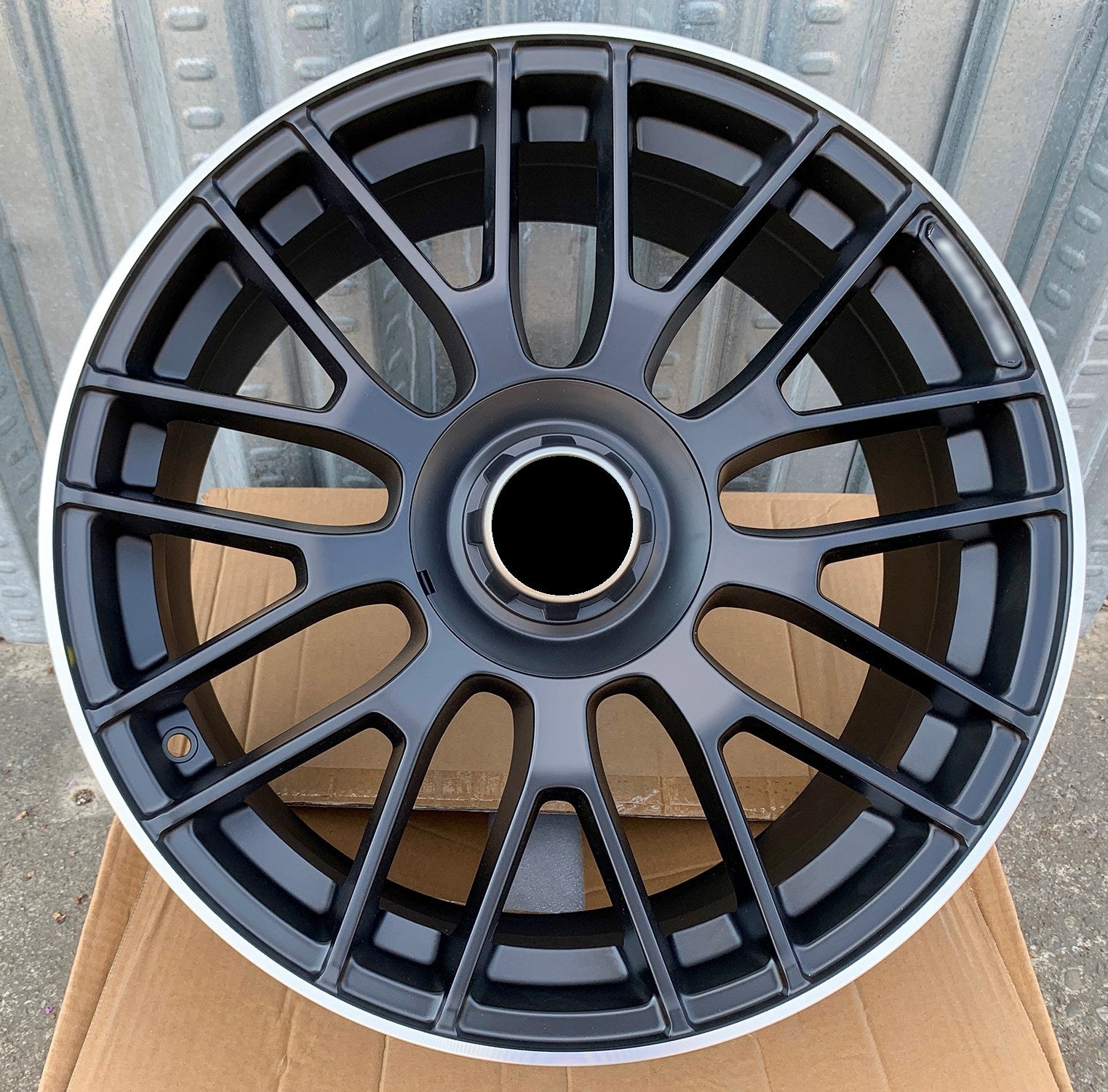 Matte black 19-inch OE Style Wheels for Mercedes-Benz C-Class, E-Class, CLS, and AMG coupe models, showcasing sleek automotive rims.