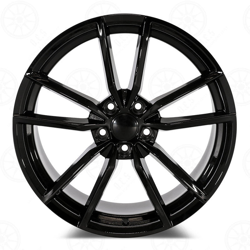 19-inch OE Style Wheels R Style Gloss Black rims for Volkswagen GTI, Golf, Jetta, EOS, and Passat vehicles