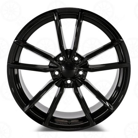 19-inch OE Style Wheels R Style Gloss Black rims for Volkswagen GTI, Golf, Jetta, EOS, and Passat vehicles