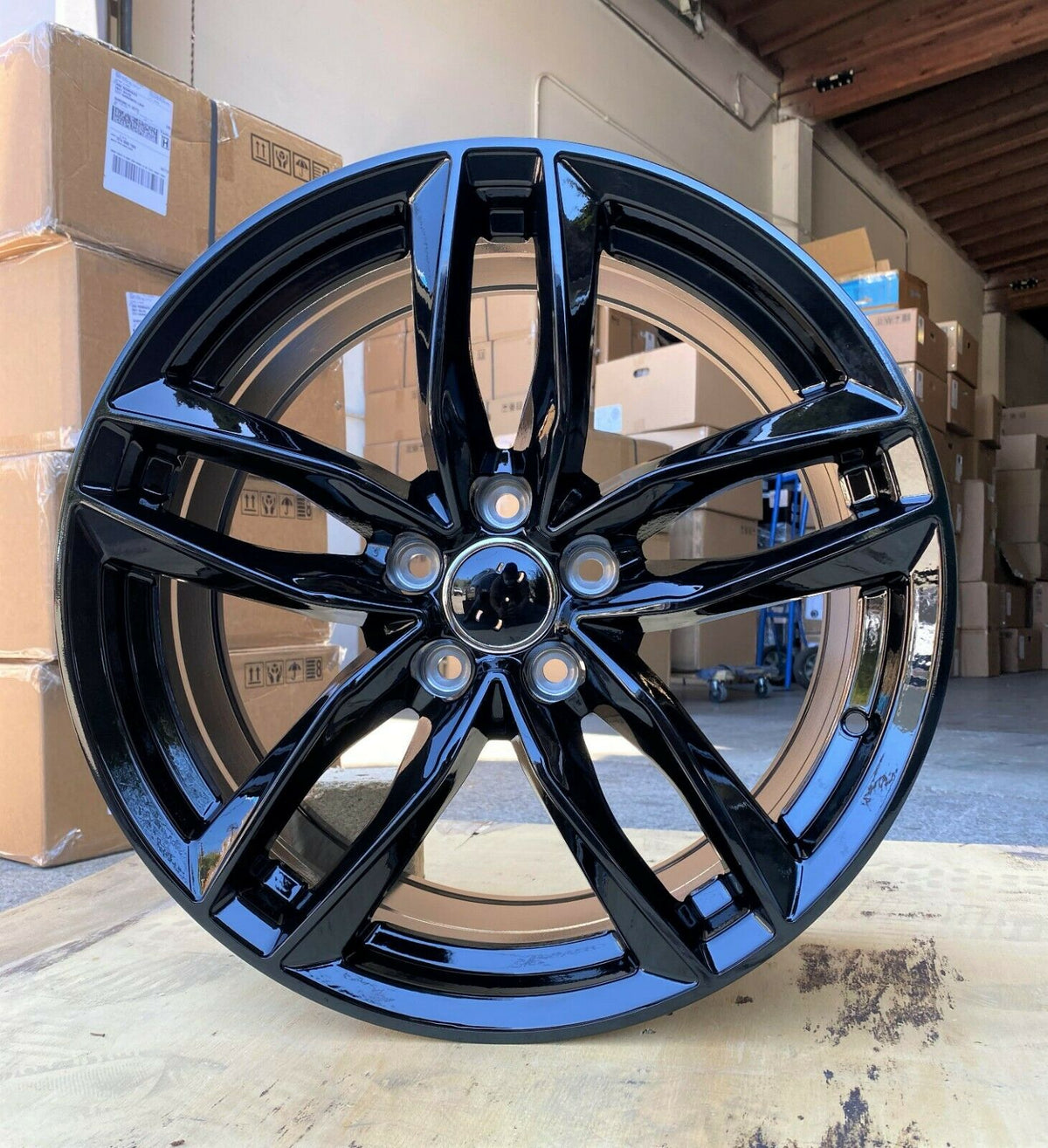 19-inch OE Style Wheels RS6 style gloss black rims fitting Audi A3, S3, A4, S4, A5, S5, A6, S6, A7, S7, A8, S8, Q5, SQ5, RS3, RS5