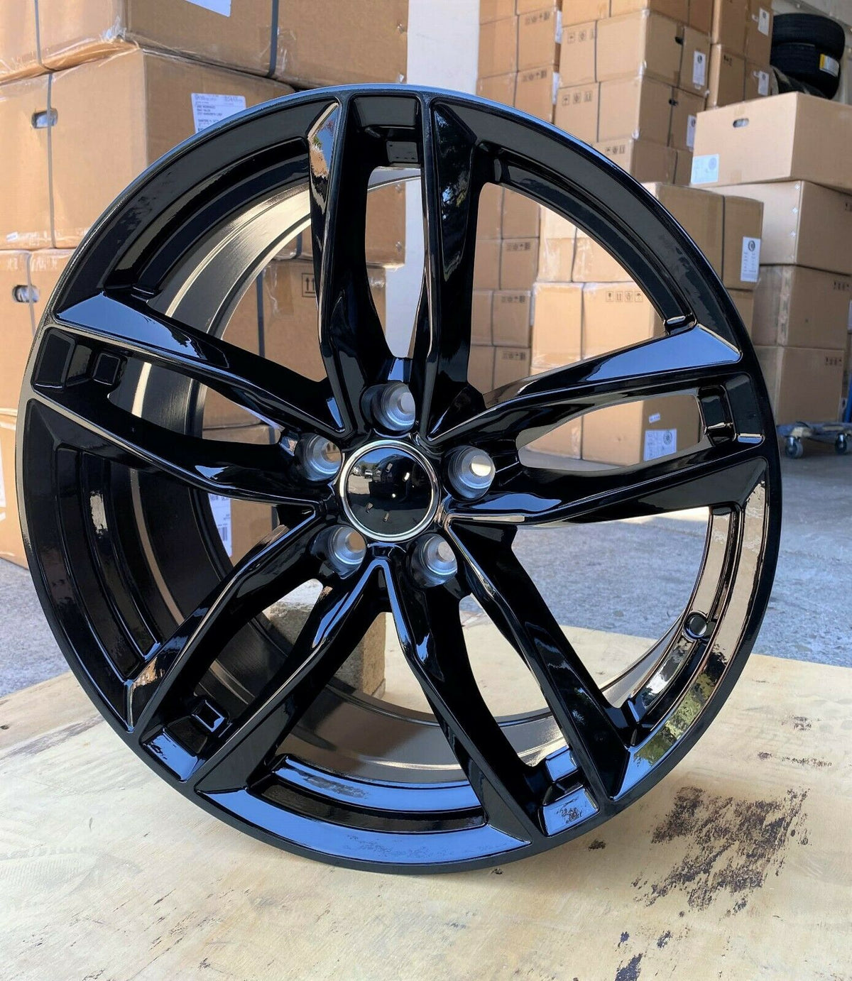 19-inch OE Style Wheels RS6 design in gloss black for Audi A3, S3, A4, S4, A5, S5, A6, S6, A7, S7, A8, S8, Q5, SQ5, RS3, RS5