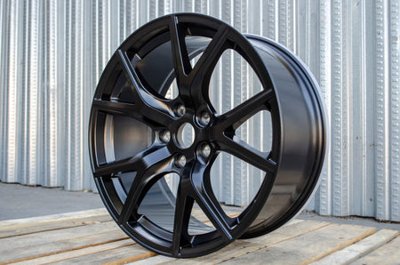 20x9 OE Style Wheels matte black rims for Dodge Durango, Jeep Grand Cherokee, SRT, Hellcat, SXT, Rallye, and Trackhawk models.