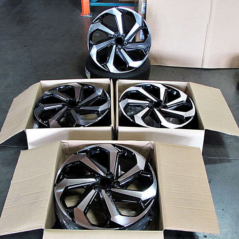20-inch black machined OE Style Wheels for Honda Accord, Civic, and Acura TSX, featuring sleek automotive rims and alloy finish.
