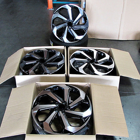 20-inch black machined OE Style Wheels for Honda Accord, Civic, and Acura TSX, featuring sleek automotive rims and alloy finish.