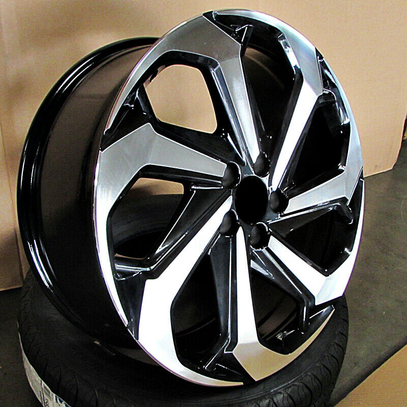 20-inch black machined OE Style Wheels for Honda Accord, Civic, and Acura TSX, showcasing sleek automotive rims and alloy design.