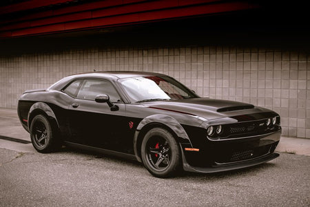 20-inch Demon Style concave wheels by OE Style Wheels fitting Dodge Challenger and Charger GT, RT, SRT, SXT, Hellcat models.