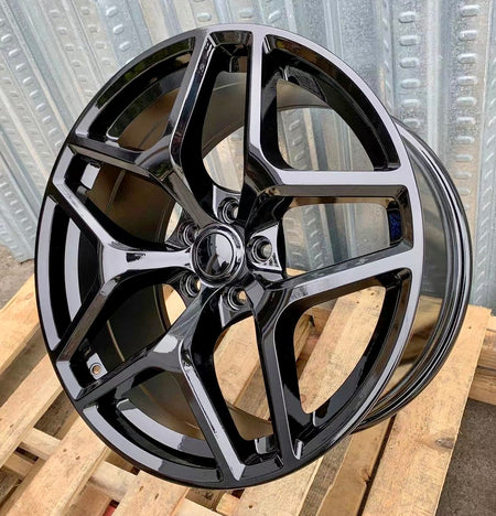 20-inch gloss black OE Style Wheels automotive rims fitting Chevy Camaro ZL1 SS LT, showcasing sleek, stylish wheel design.