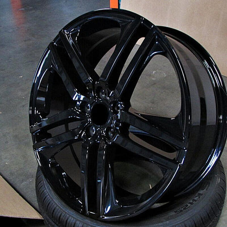 20-inch gloss black OE Style Wheels for Honda Accord and Civic, Acura TSX, featuring sleek automotive rims and wheels.