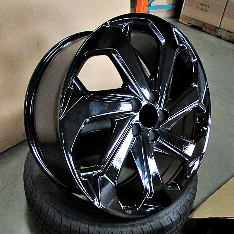 20-inch gloss black OE Style Wheels for Honda Accord, Civic, Acura TSX, and more, featuring sleek alloy rim design.
