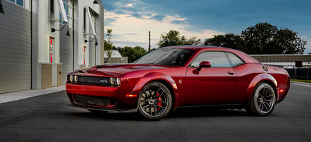 20-inch matte black Hellcat style wheels by OE Style Wheels for Dodge Challenger, Charger, SRT, GT, RT, SXT, and Scat Pack models.