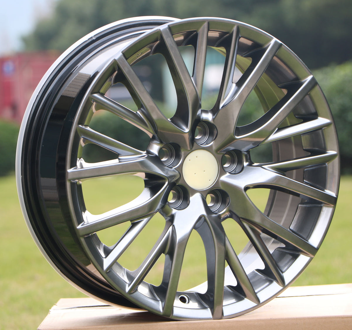 20-inch Hyper Black Sport Wheels by OE Style Wheels on Lexus RX330, RX350, RX450 SUV with sleek, modern automotive rims.