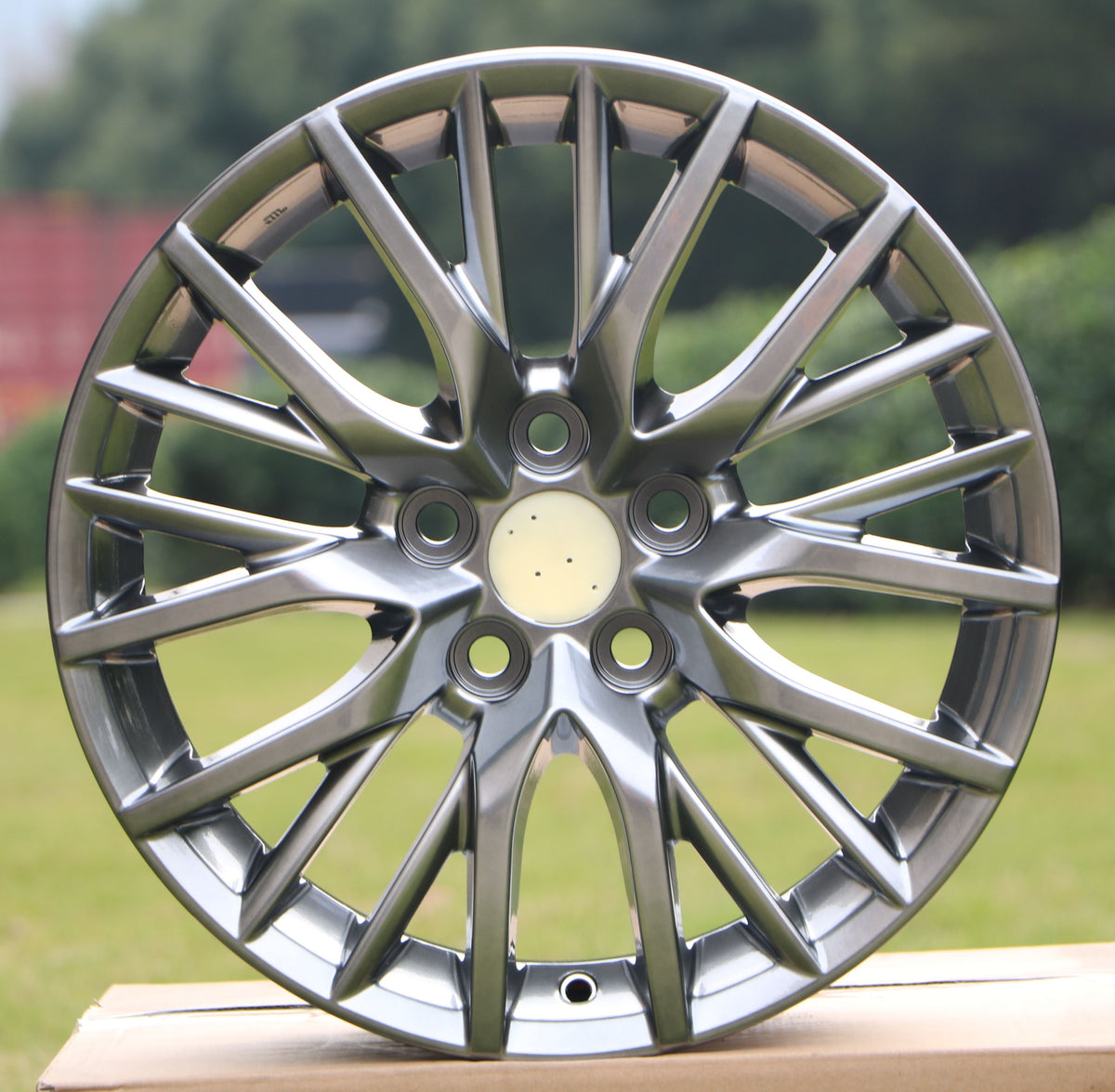 20-inch Hyper Black Sport Wheels by OE Style Wheels for Lexus RX330, RX350, and RX450 automotive rims and wheels.