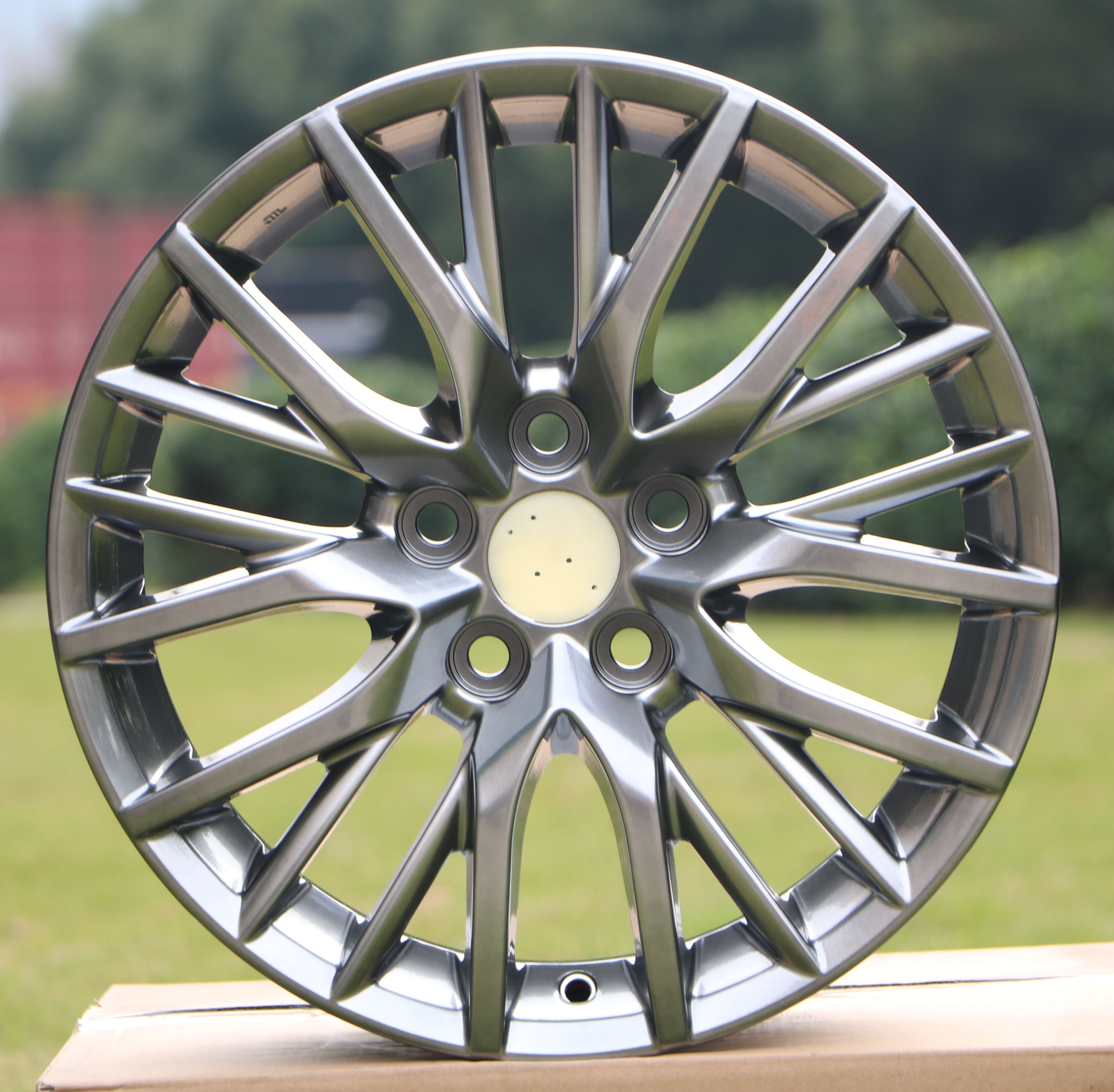 20-inch Hyper Black Sport Wheels by OE Style Wheels for Lexus RX330, RX350, and RX450 automotive rims and wheels.