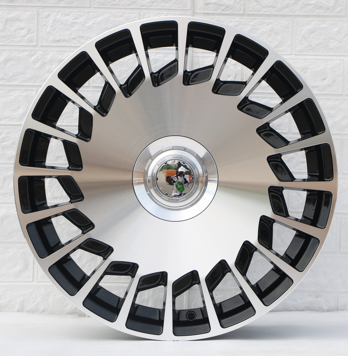 20-inch Maybach style black machined wheels for Mercedes-Benz models, including C250, E350, S550, and AMG vehicles.