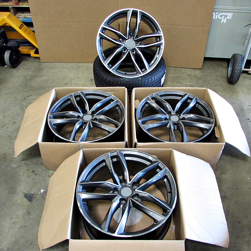 20-inch RS6 style gunmetal wheels by OE Style Wheels for Audi A3, S3, A4, S4, A5, S5, A6, S6, A7, S7, A8, S8, Q3, Q5, SQ5, RS