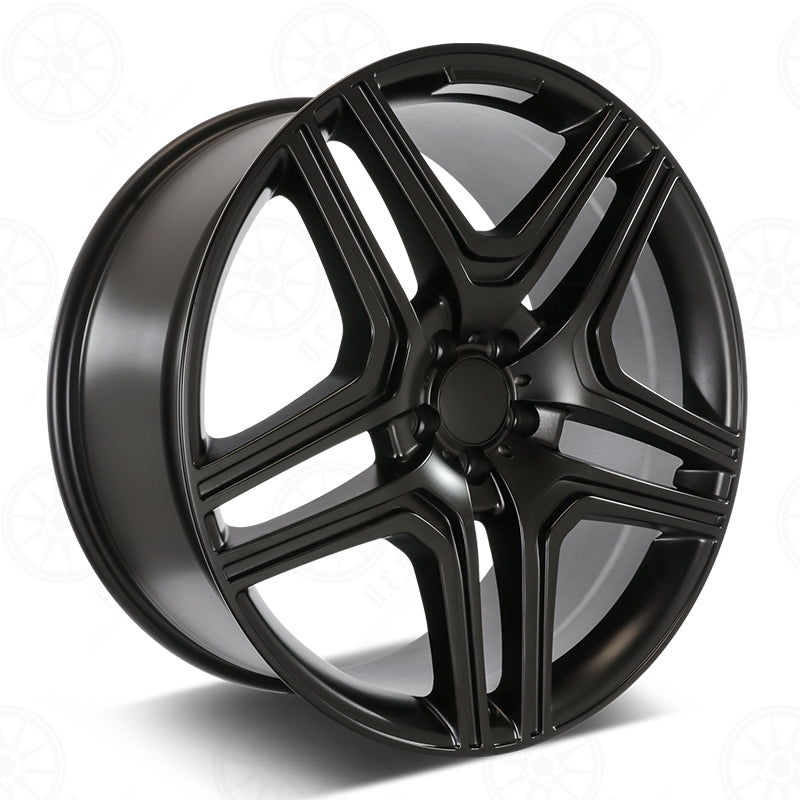 20-inch satin black OE Style Wheels for Mercedes G-Class G350 G500 G550 G55 G65 AMG, showcasing sleek automotive rims.