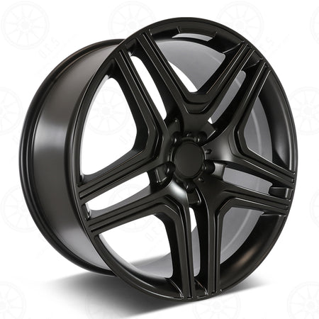 20-inch satin black OE Style Wheels for Mercedes G-Class G350 G500 G550 G55 G65 AMG, showcasing sleek automotive rims.