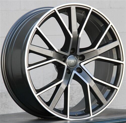 21-inch gunmetal machined wheels by OE Style Wheels for Audi A5, S5, A6, S6, A7, S7, A8, S8, Q5, SQ5, RS3, RS5, RS7, Quattro.
