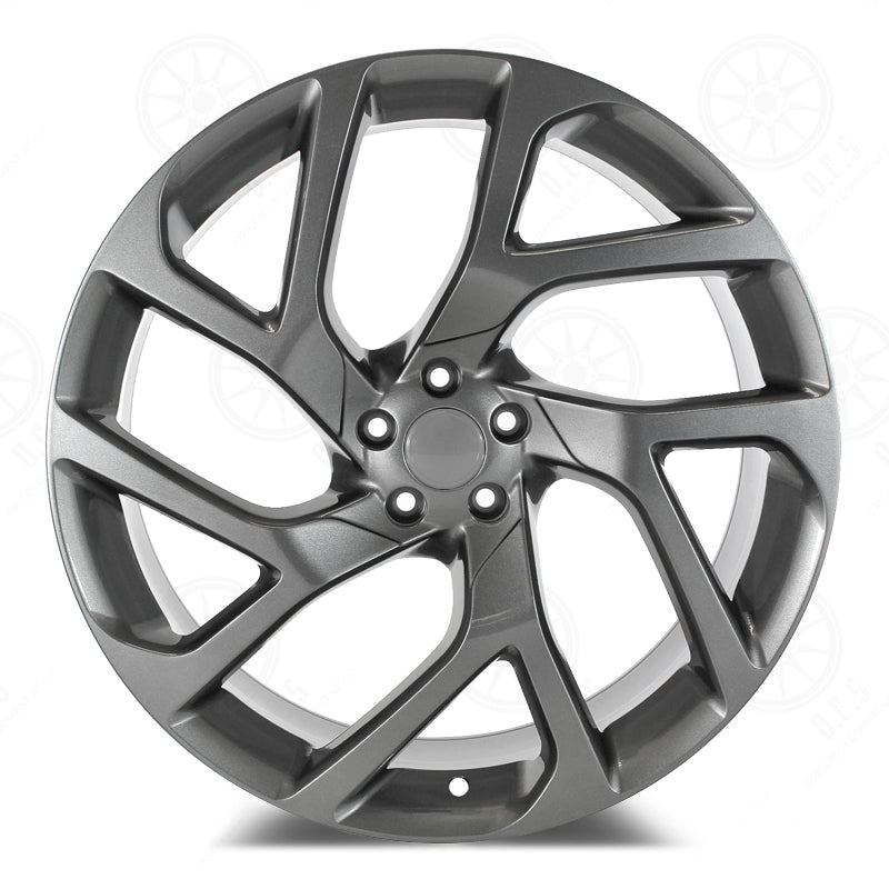 22-inch OE Style Wheels in gunmetal finish, fitting Range Rover Defender, Discovery, LR3, LR4, HSE Sport, SVR, Supercharged, Dynamic models.
