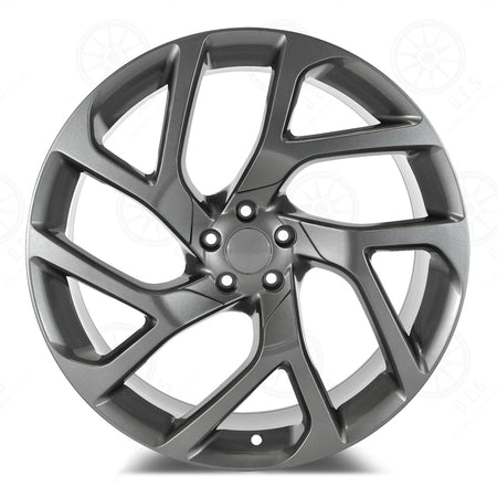 22-inch OE Style Wheels in gunmetal finish, fitting Range Rover Defender, Discovery, LR3, LR4, HSE Sport, SVR, Supercharged, Dynamic models.