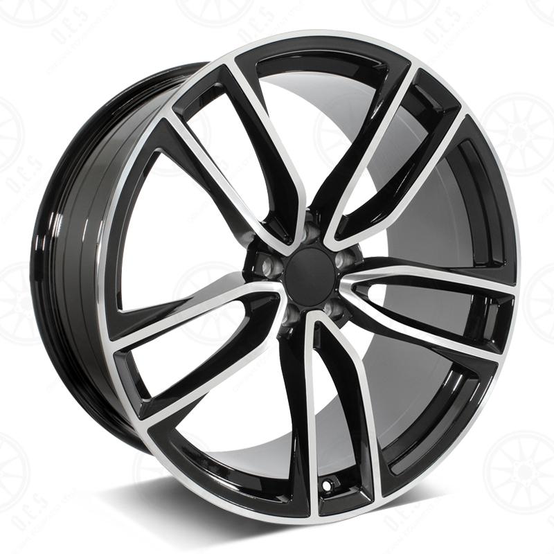 Black machined face 22-inch OE Style Wheels for Mercedes ML, GLE, GLS, and AMG models, showing detailed wheel design.