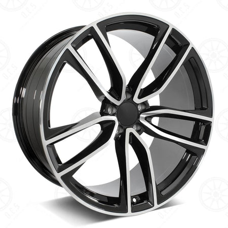Black machined face 22-inch OE Style Wheels for Mercedes ML, GLE, GLS, and AMG models, showing detailed wheel design.