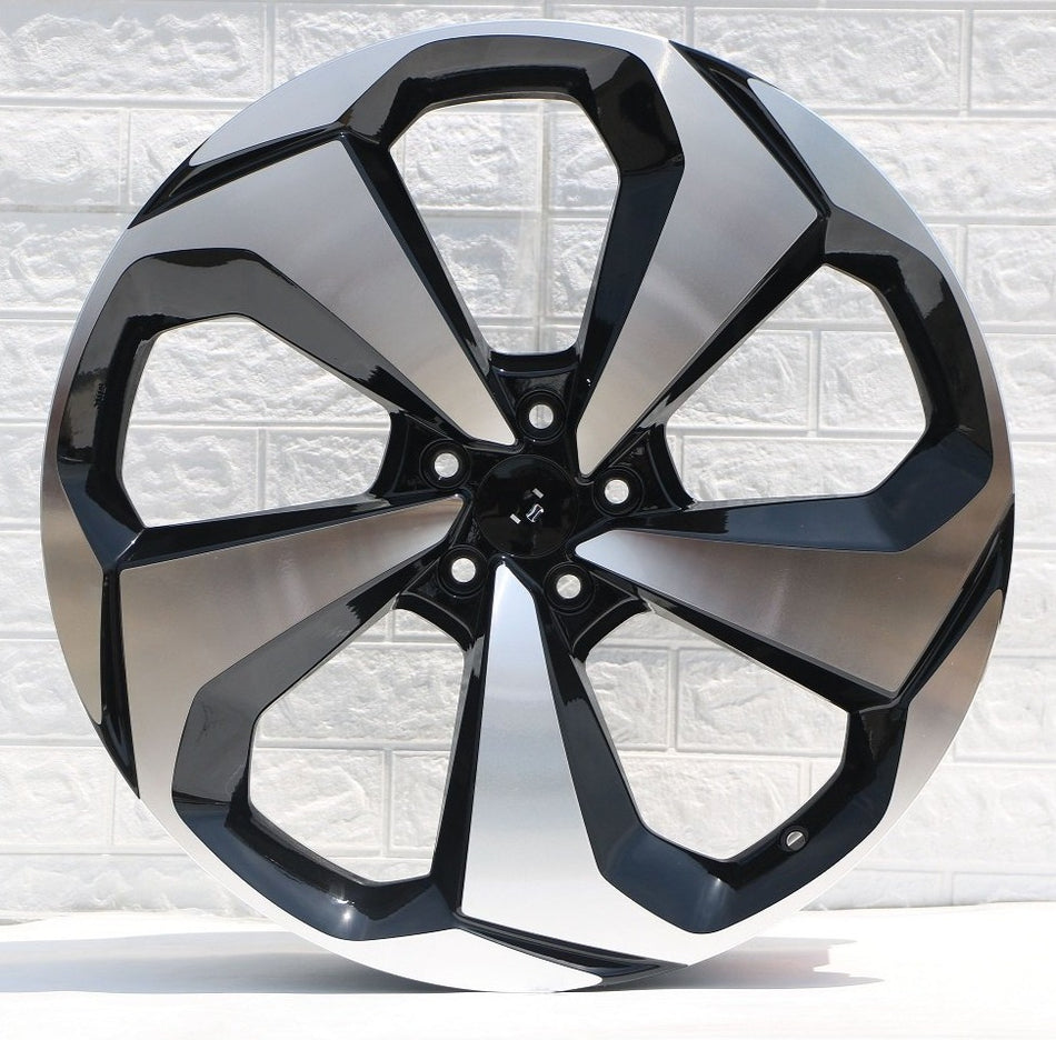 22-inch black machined OE Style Wheels for Honda Accord, Civic, and Acura TSX, featuring sleek automotive rim design.
