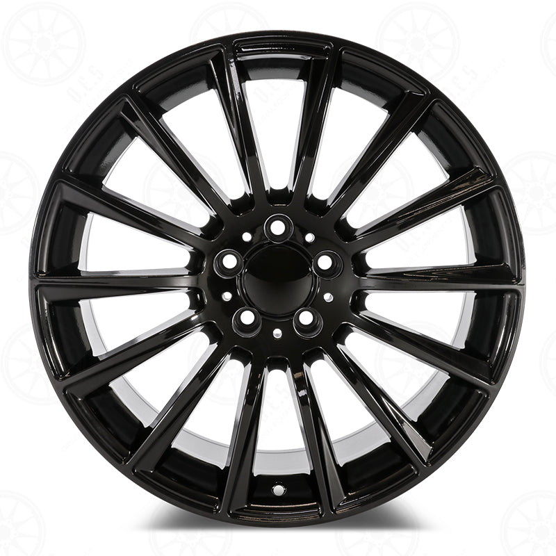 22-inch gloss black OE Style Wheels for Mercedes ML, GLE, GLS, and AMG models, featuring a sleek, modern design for a stylish upgrade.
