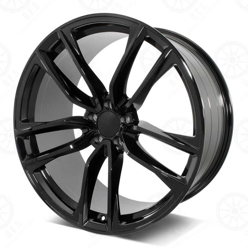 22-inch Gloss Black OE Style Wheels for Mercedes ML, GLE, GLS, and AMG models, featuring sleek, modern automotive rim design.