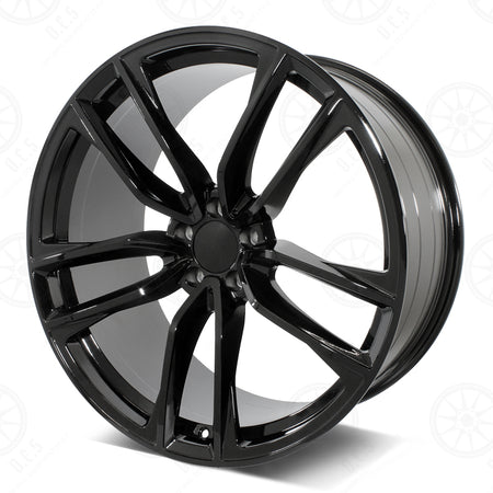 22-inch Gloss Black OE Style Wheels for Mercedes ML, GLE, GLS, and AMG models, featuring sleek, modern automotive rim design.