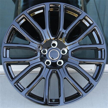 22-inch gloss black OE Style Wheels for Range Rover Defender, Discovery, LR3, LR4, HSE, Sport, SVR, Supercharged, and Autobiography models