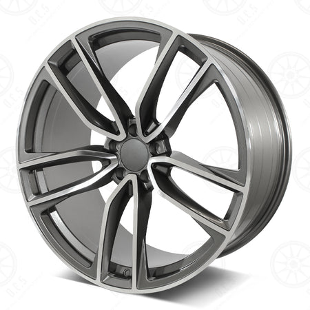 22-inch gunmetal machined face wheels for Mercedes-Benz E-Class, CLS, and S-Class models by OE Style Wheels.