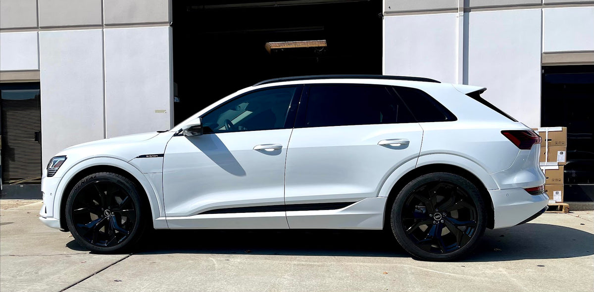 22-inch OE Style Wheels RS style gloss black rims for Audi A7, S7, Q5, Q7, Q8, SQ7, RSQ8, and E-Tron models.