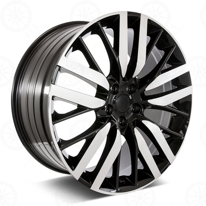 22-inch black machined OE Style Wheels for Range Rover Defender, Discovery, LR3, LR4, HSE Sport, SVR, Supercharged, Dynamic models.