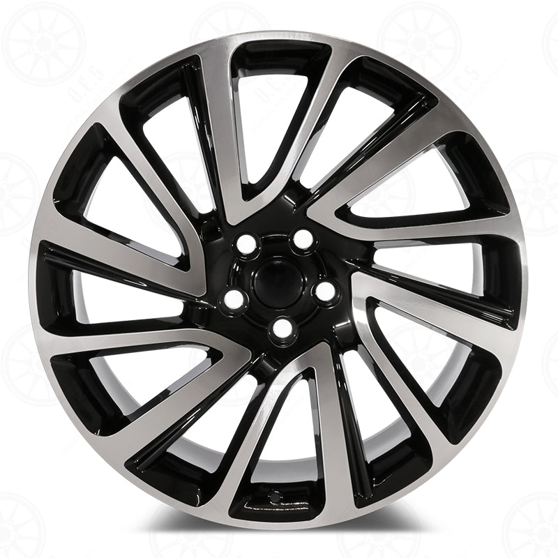 22-inch OE Style Wheels with black machined finish on Range Rover Defender, Discovery, LR3, LR4, HSE Sport, SVR, and Autobiography models.