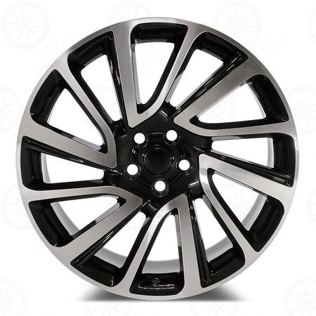 22-inch OE Style Wheels with black machined finish on Range Rover Defender, Discovery, LR3, LR4, HSE Sport, SVR, and Autobiography models.