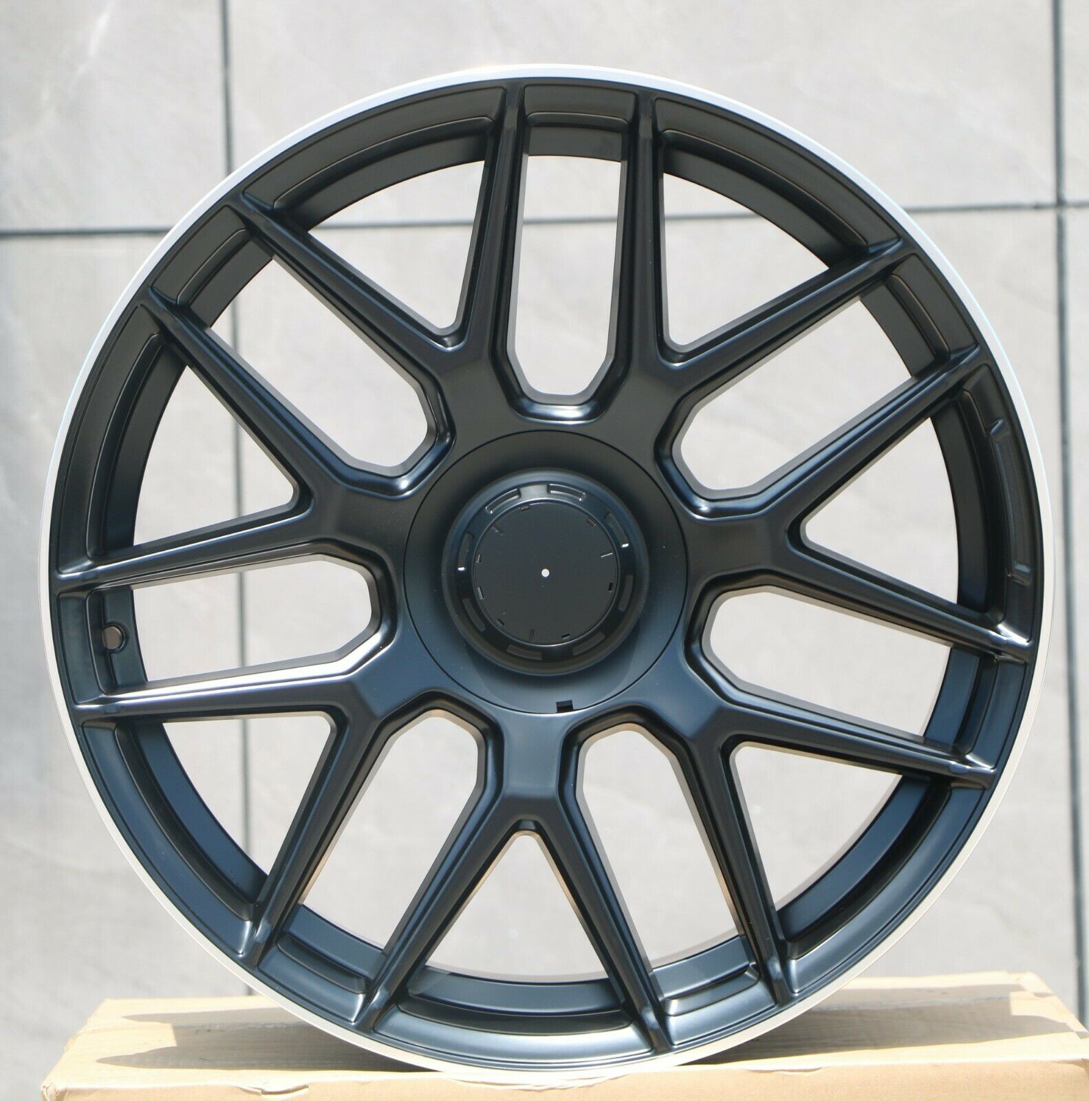 22-inch matte black OE Style Wheels for Mercedes ML, GLE, GLS, and AMG models, featuring a sleek, modern design.