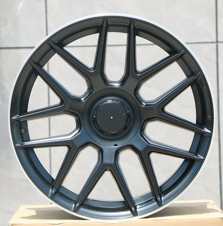 22-inch matte black OE Style Wheels for Mercedes ML, GLE, GLS, and AMG models, featuring a sleek, modern design.