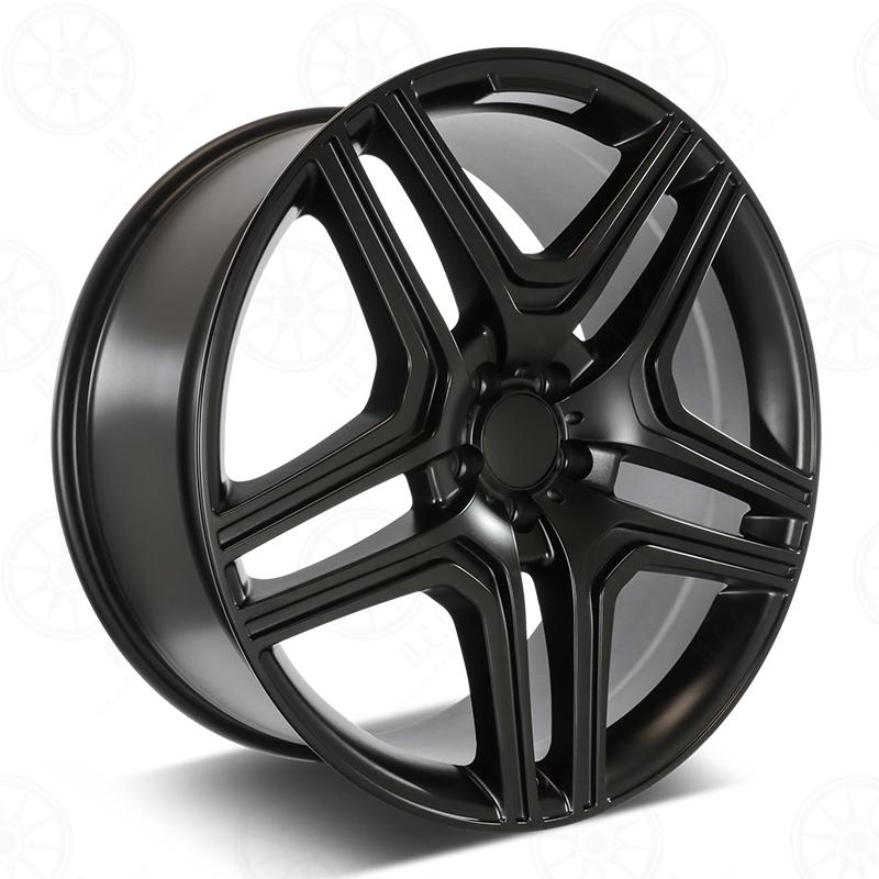 22-inch satin black OE Style Wheels for Mercedes ML, GLE, GLS, GL AMG models with a sleek, stylish finish.