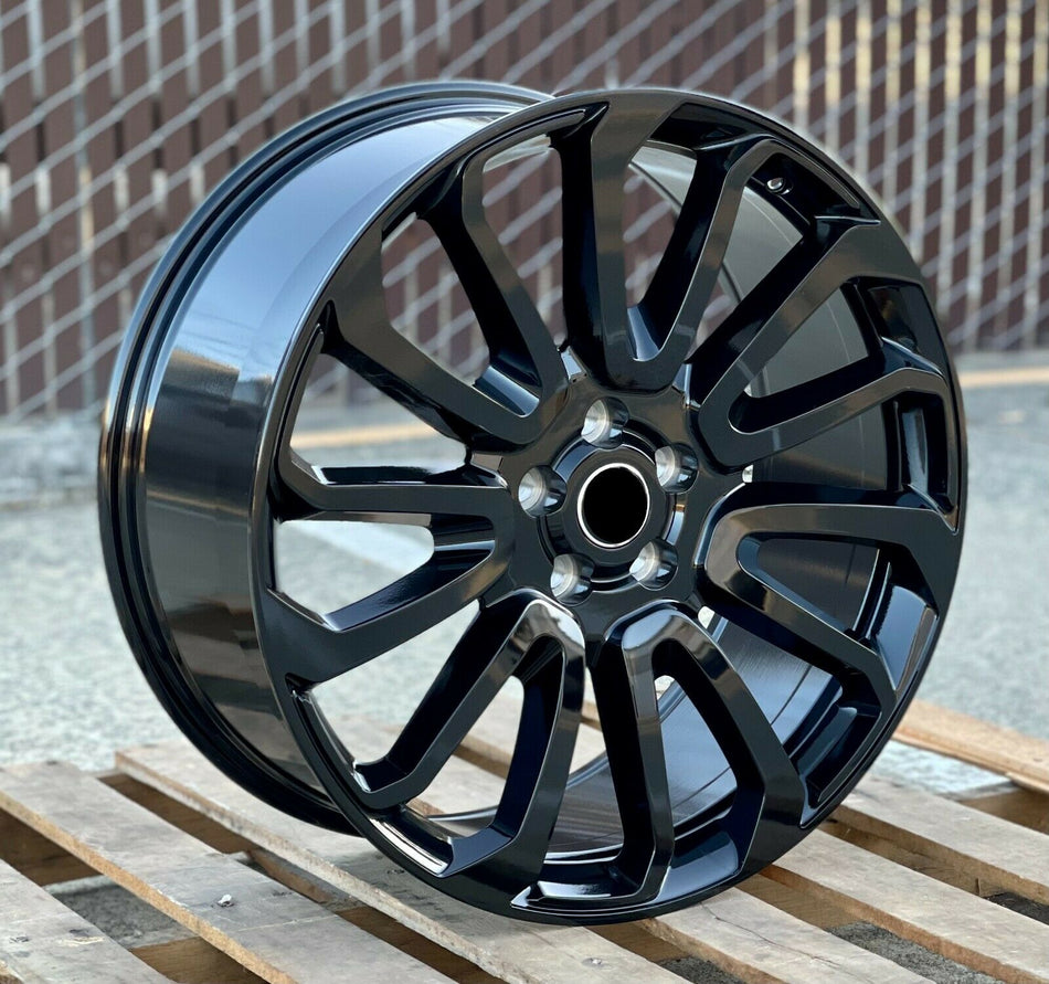 22" Autobiography Style Gloss Black Wheels Fits Range Rover Defender Discovery LR3 LR4 HSE Sport SVR Supercharged Dynamic Autobiography