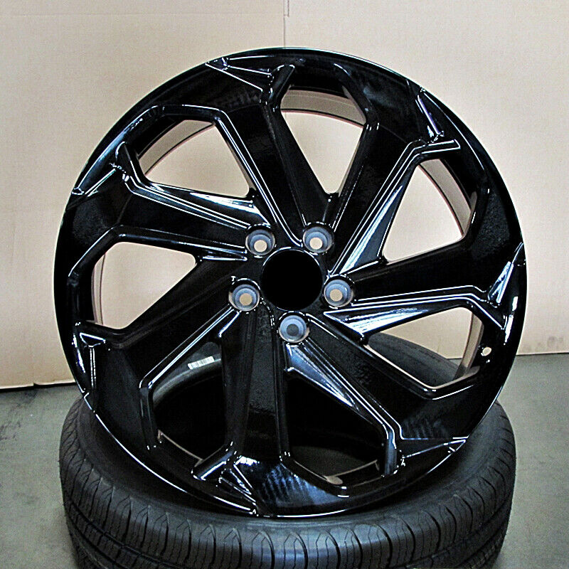 20" Gloss Black Wheels Fits Honda Accord EX LX Sport Coupe Sedan Civic EX LX SI Acura TSX