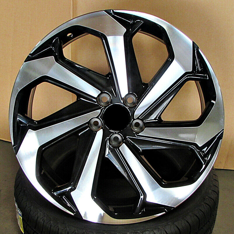 20" Black Machined Wheels Fits Honda Accord EX LX Sport Coupe Sedan Civic EX LX SI Acura TSX