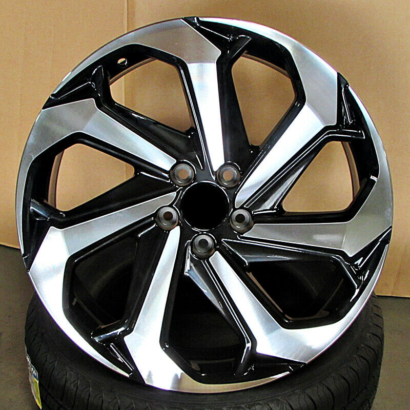 22" Black Machined Wheels Fits Honda Accord EX LX Sport Coupe Sedan Civic EX LX SI Acura TSX