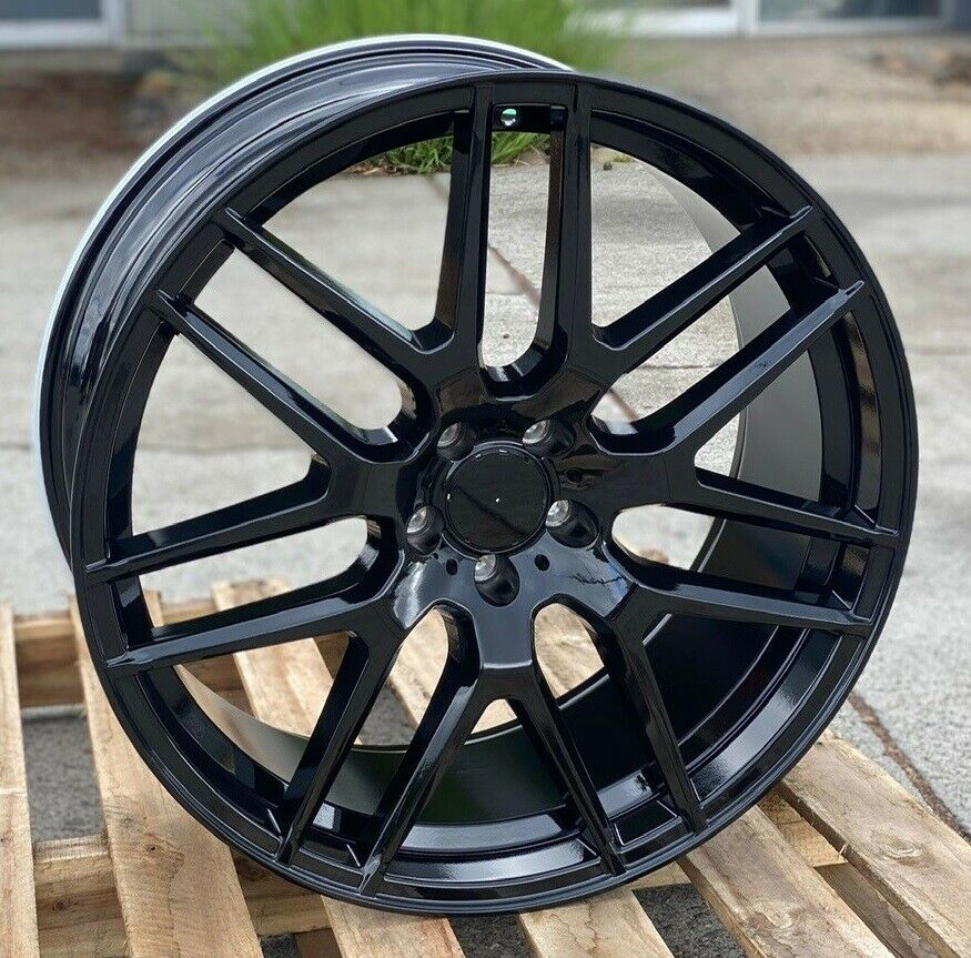 22" Gloss Black Wheels Fits Mercedes ML350 ML500 GLE350 GLE450 GLE53 GL350 GL450 GLS450 GLE580 GLS63 AMG